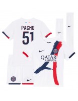 Paris Saint-Germain Willian Pacho #51 Bortedraktsett Barn 2024-25 Korte ermer (+ bukser)